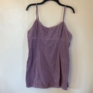 Purple Corduroy Mini Dress Size XL